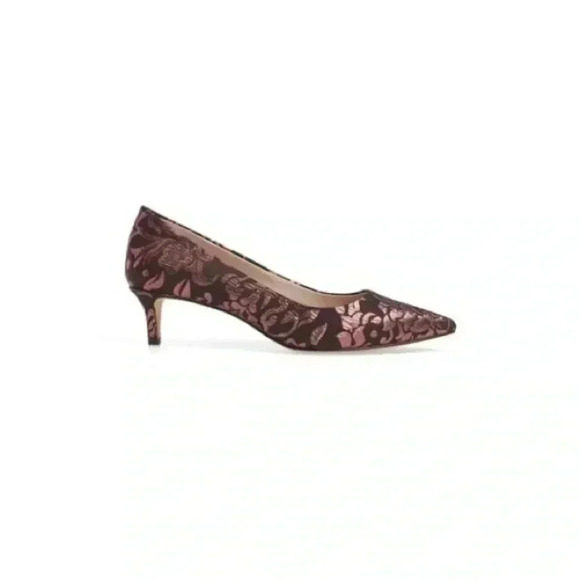 Louise Et Cie Jacoba Kitten Heel Pump Women’s Floral Jacquard Textured Sz 11 - Picture 1 of 8